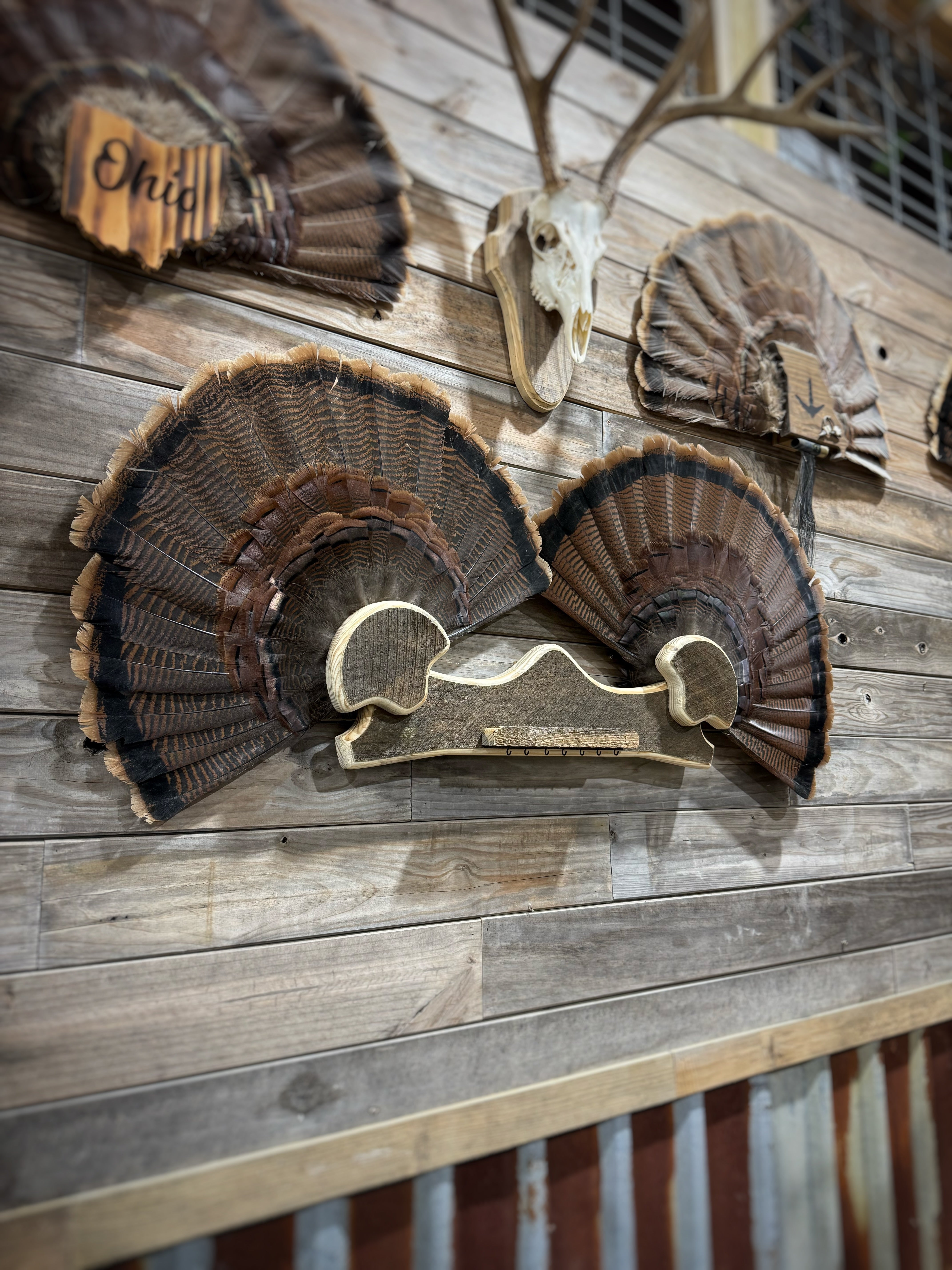 Double Fan Mount (w. Shelf & 7 beard/spur hooks)