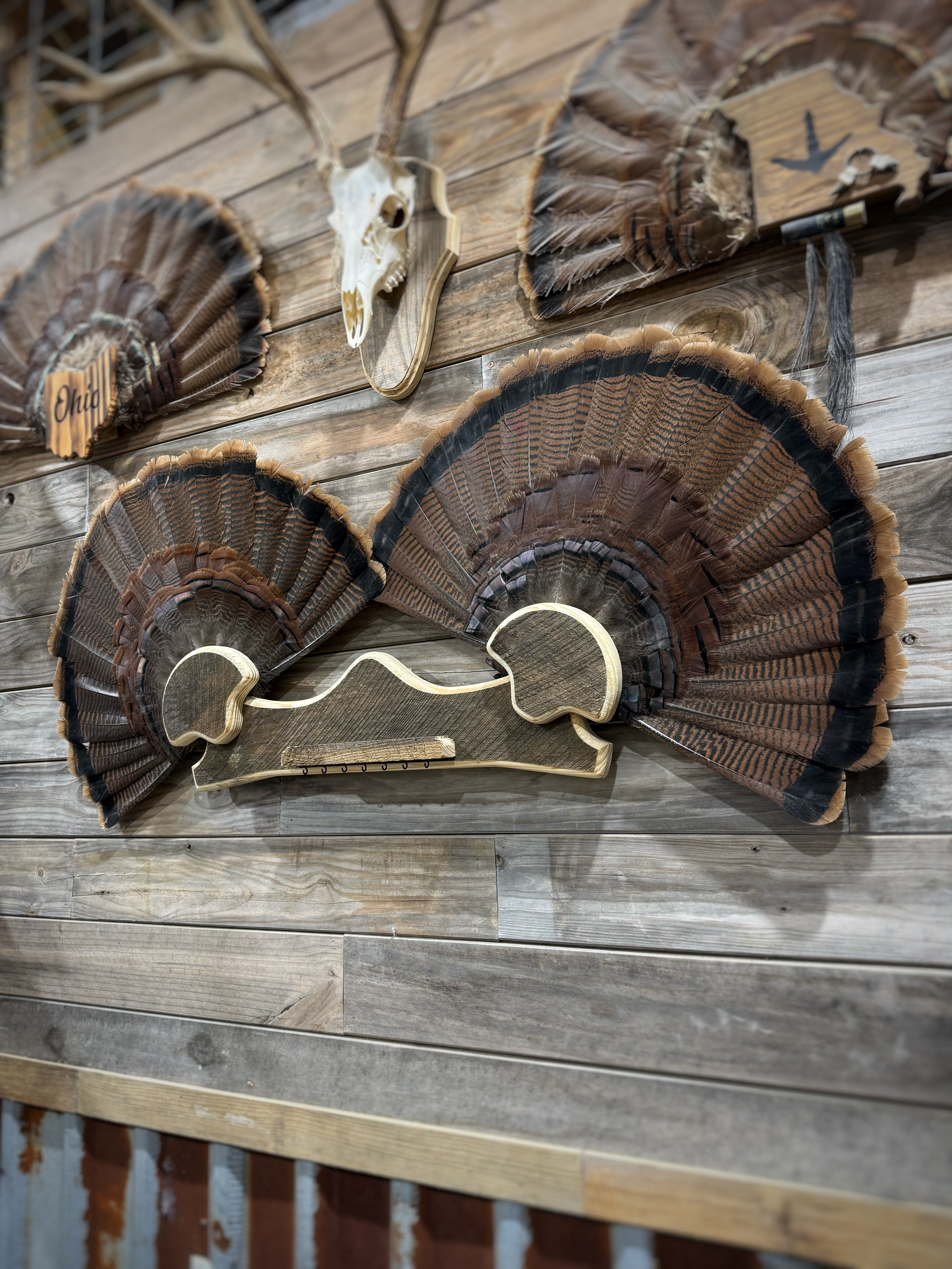 Double Fan Mount (w. Shelf & 7 beard/spur hooks)