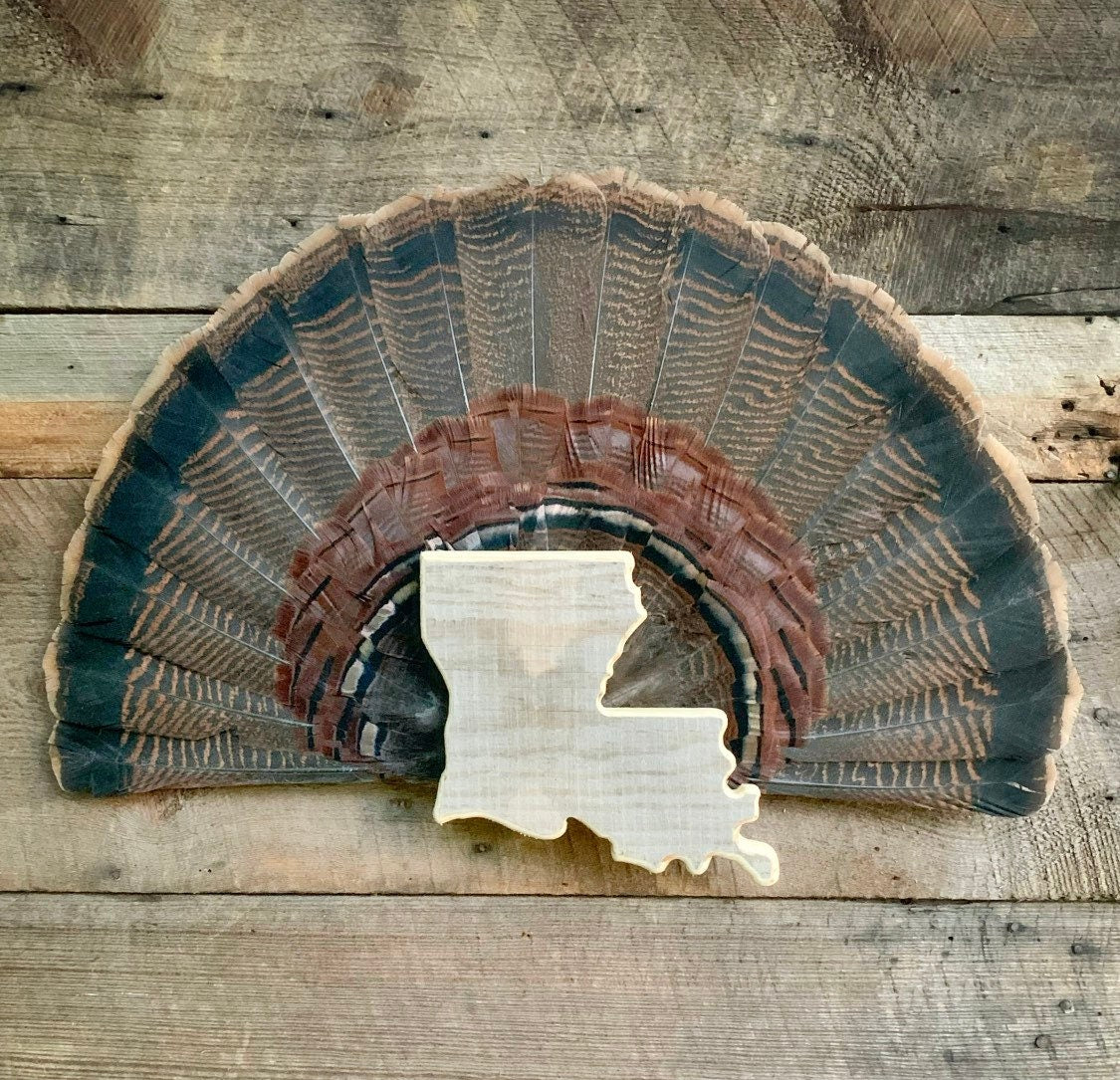 Louisiana Turkey Fan Plaque