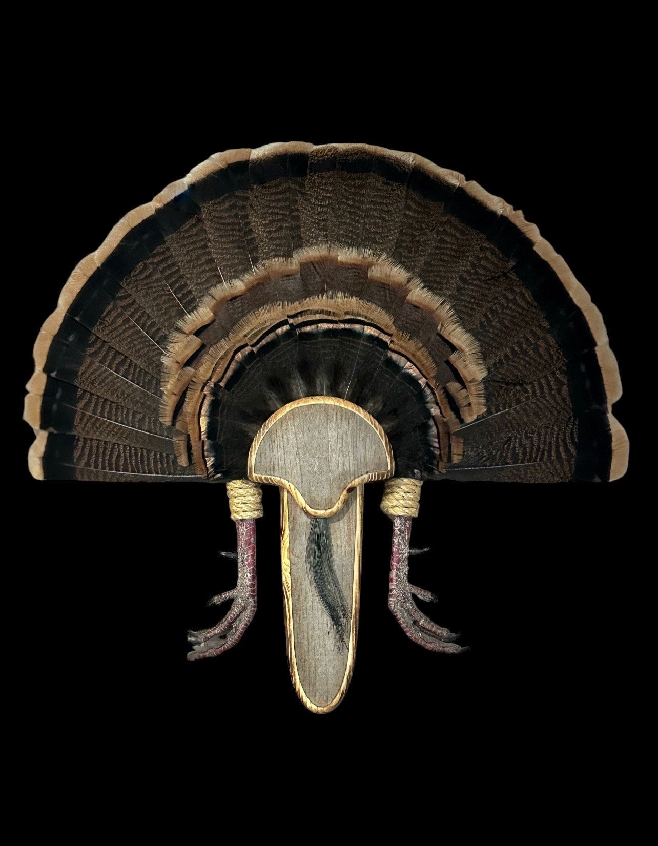 Barnwood Turkey Fan Plaque