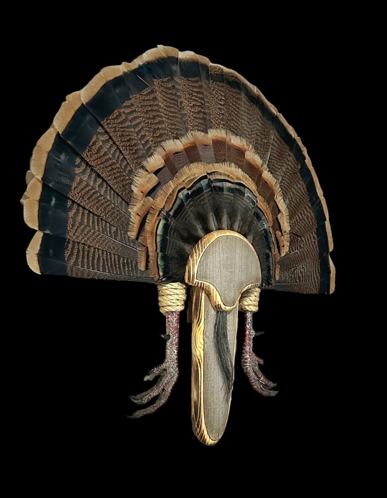 Barnwood Turkey Fan Plaque