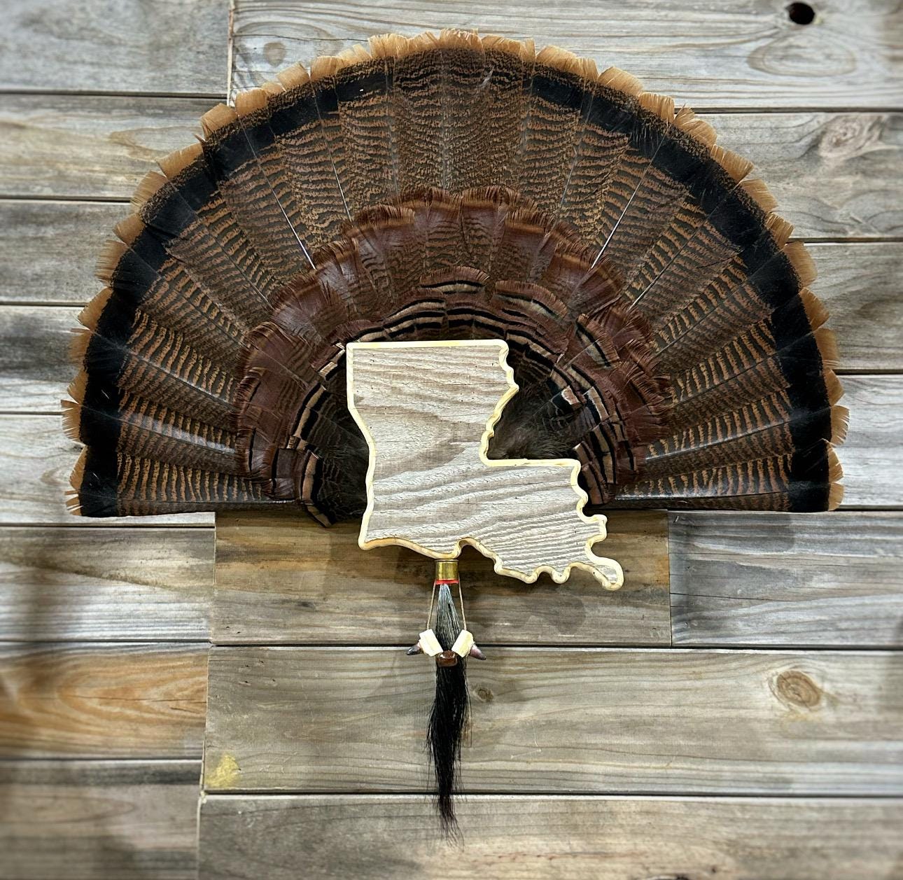 Louisiana Turkey Fan Plaque