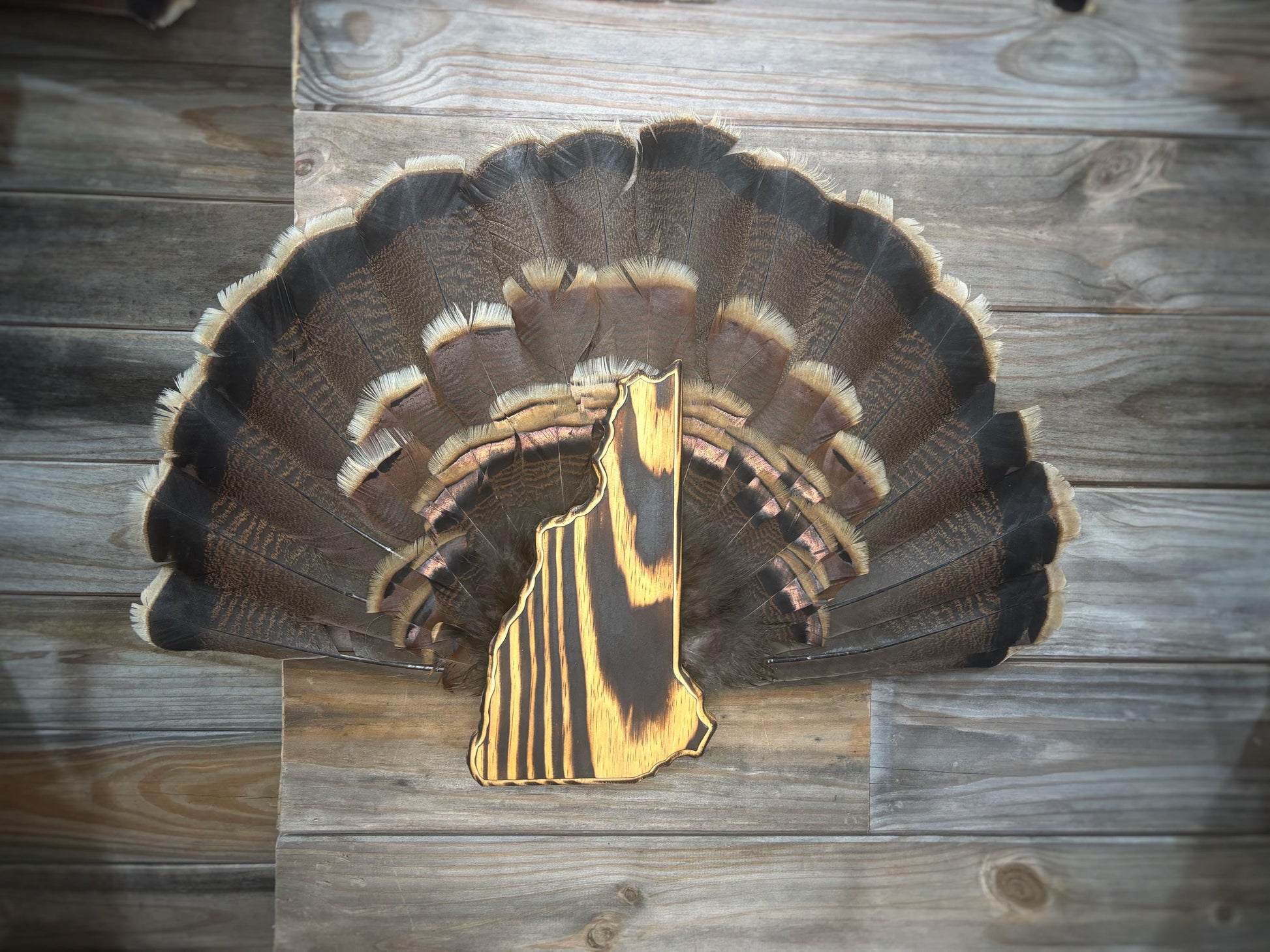 New Hampshire Turkey Fan Plaque