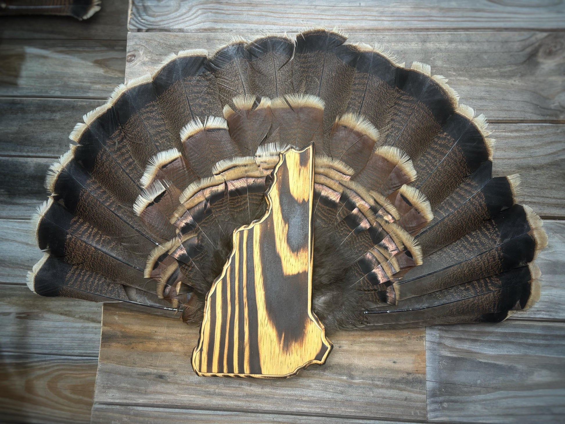 New Hampshire Turkey Fan Plaque