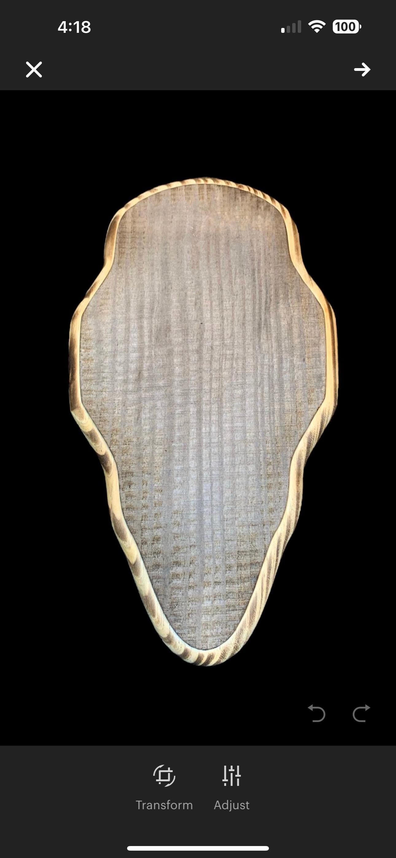Barnwood European Plaque (Burnt Edges) (Rounded)